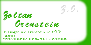 zoltan orenstein business card